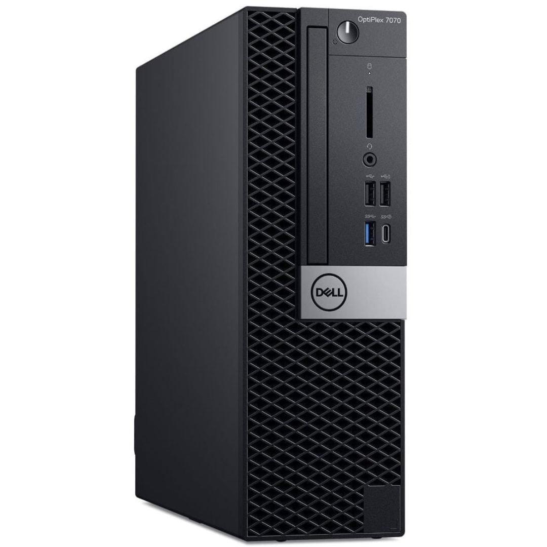 Discount PC - front view of Dell Optiplex 7070 Small Form Factor i5 Desktop. Ports.