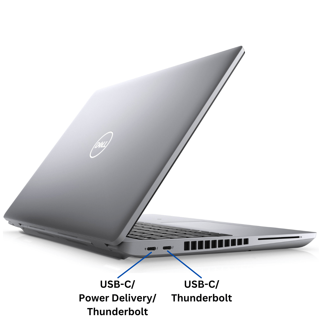 left-side view of Dell Latitude 5520 laptop ports.