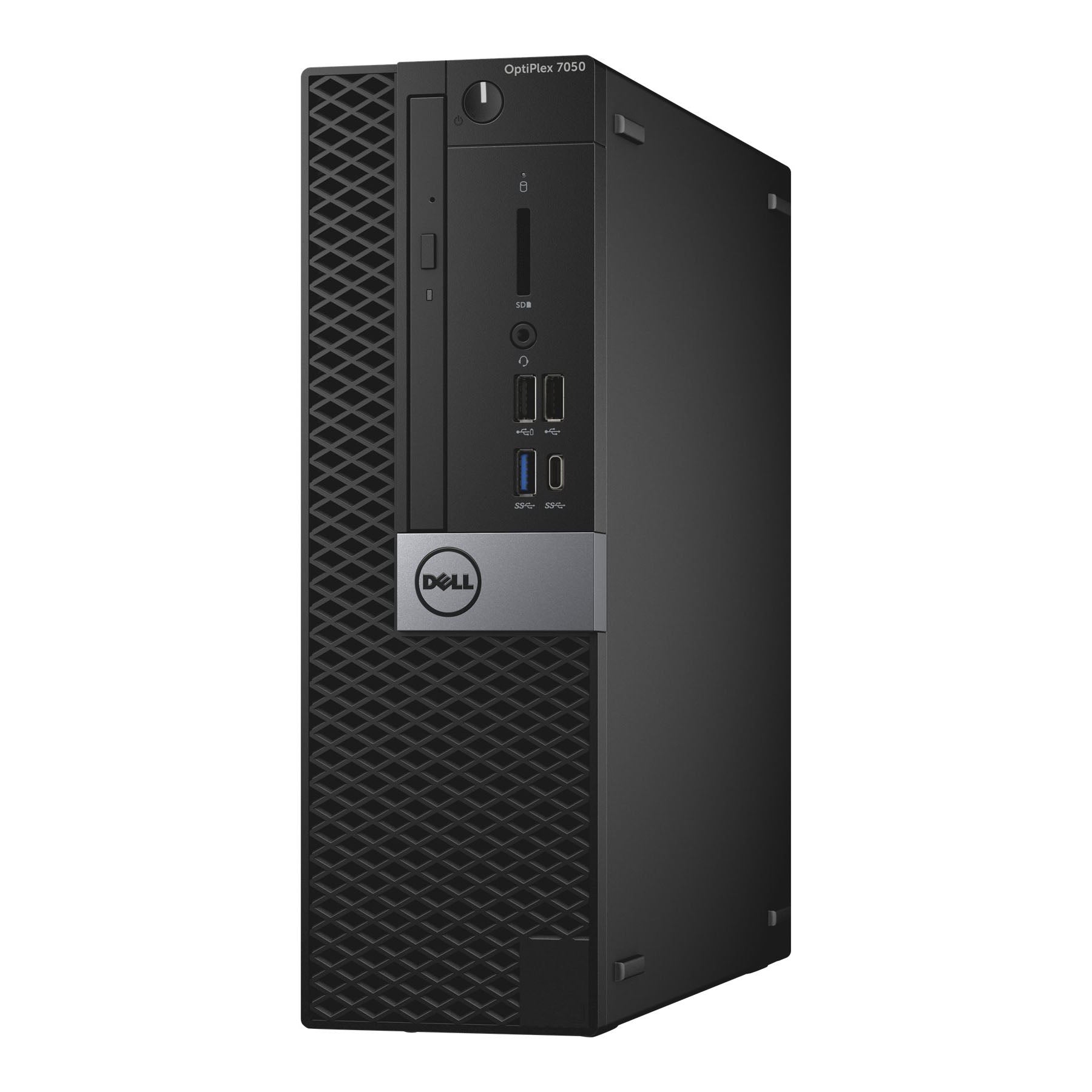 Discount PC - front-right angle view of the Dell Optiplex 7050 i5 Small Form Factor Desktop