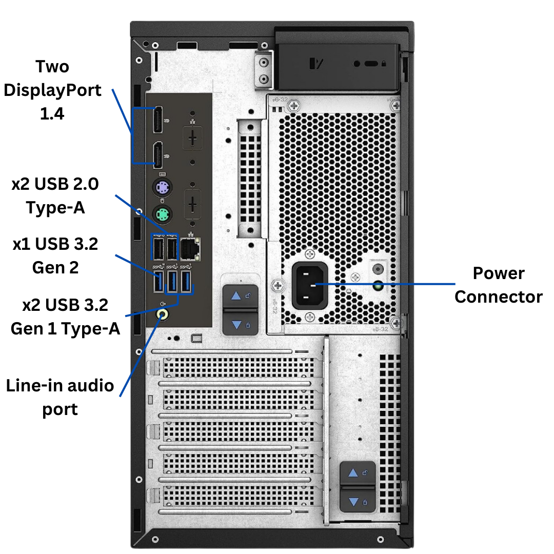 Discount PC- Gaming PC Dell Precision 3650 Tower- Rear Display Ports