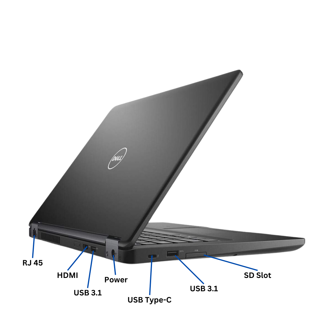 Discount PC - left view of Dell Latitude 5480 Laptop ports