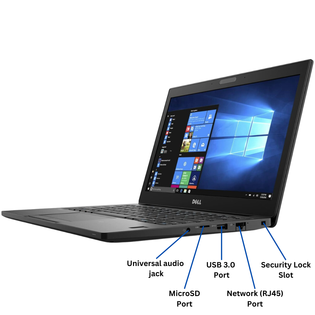 Right view of Dell Latitude 7280 Laptop ports