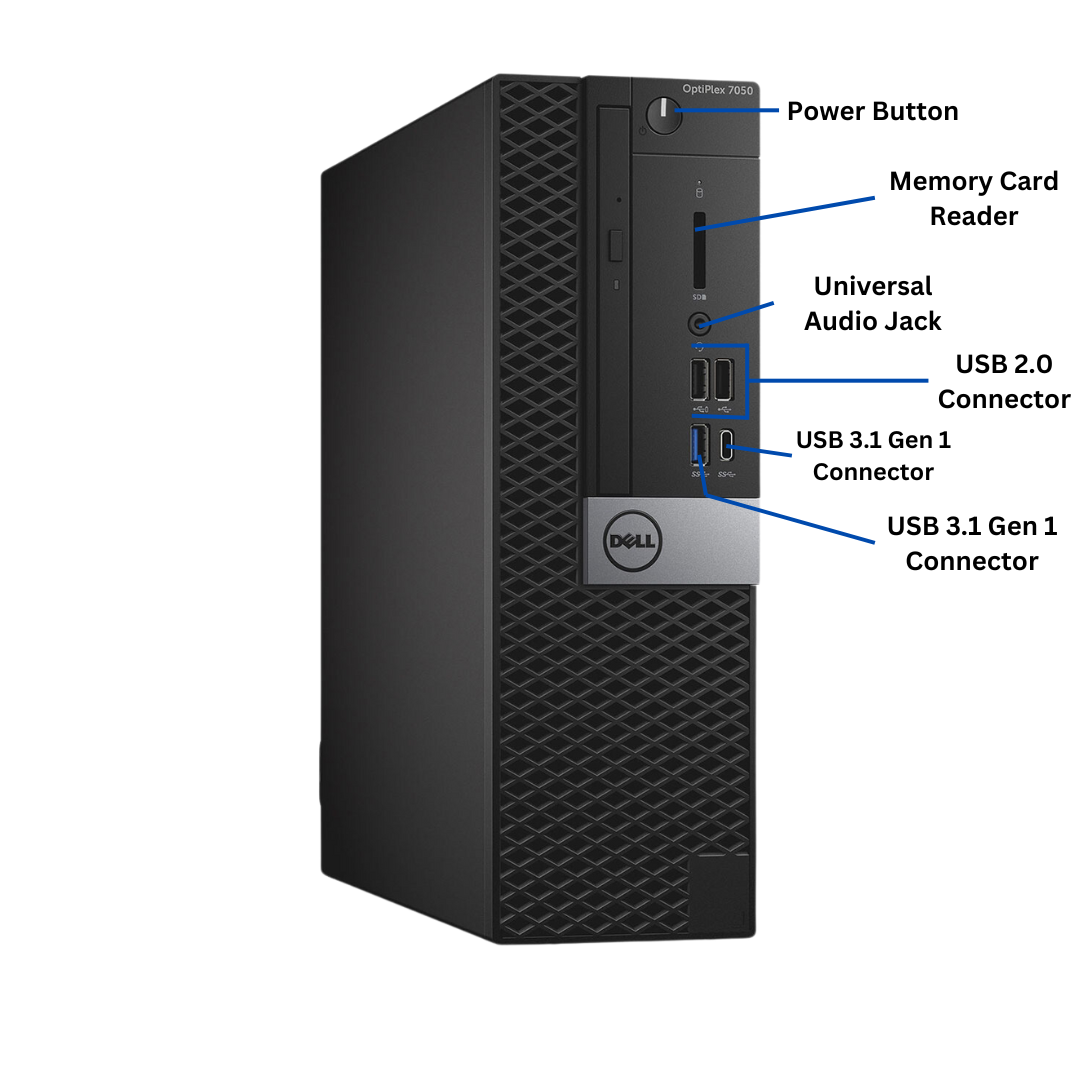 Discount PC- 7050 SFF i5 gen 6 Front view ports