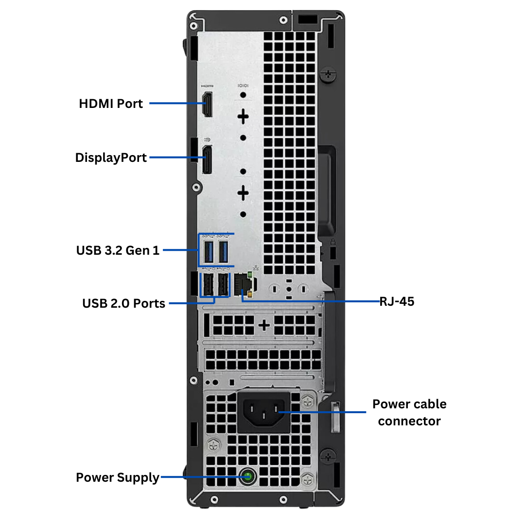 Discount PC- 7000 SFF i5 gen 12 back view ports