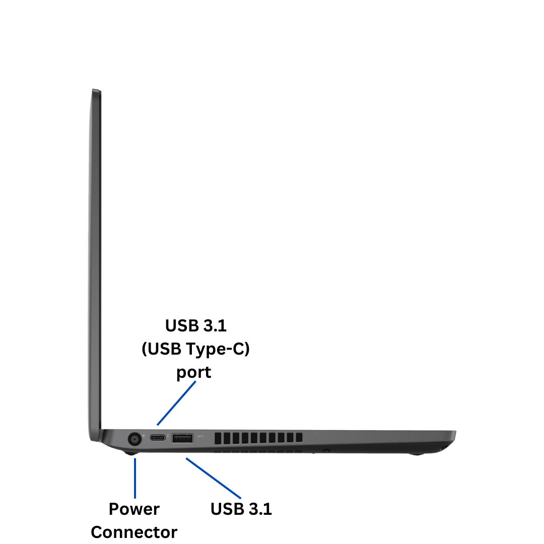 Discount PC - Dell Latitude 14&quot; 5400 i5 Laptop Ports - Left