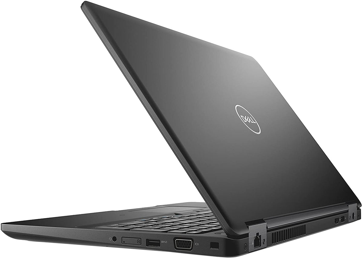Discount PC - back-left angle view of a half-opened Dell Latitude 5590 Laptop