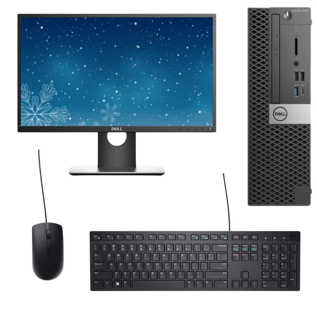 Bundle | Dell Optiplex 5070 SFF i5 Gen 8 Desktop | Dell 22&quot; Monitor | Dell Keyboard/Mouse | Windows 11