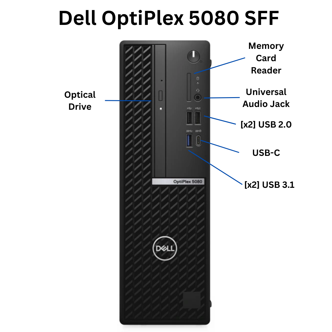 Discount PC - Dell Optiplex 5080 SFF Desktop Front Ports