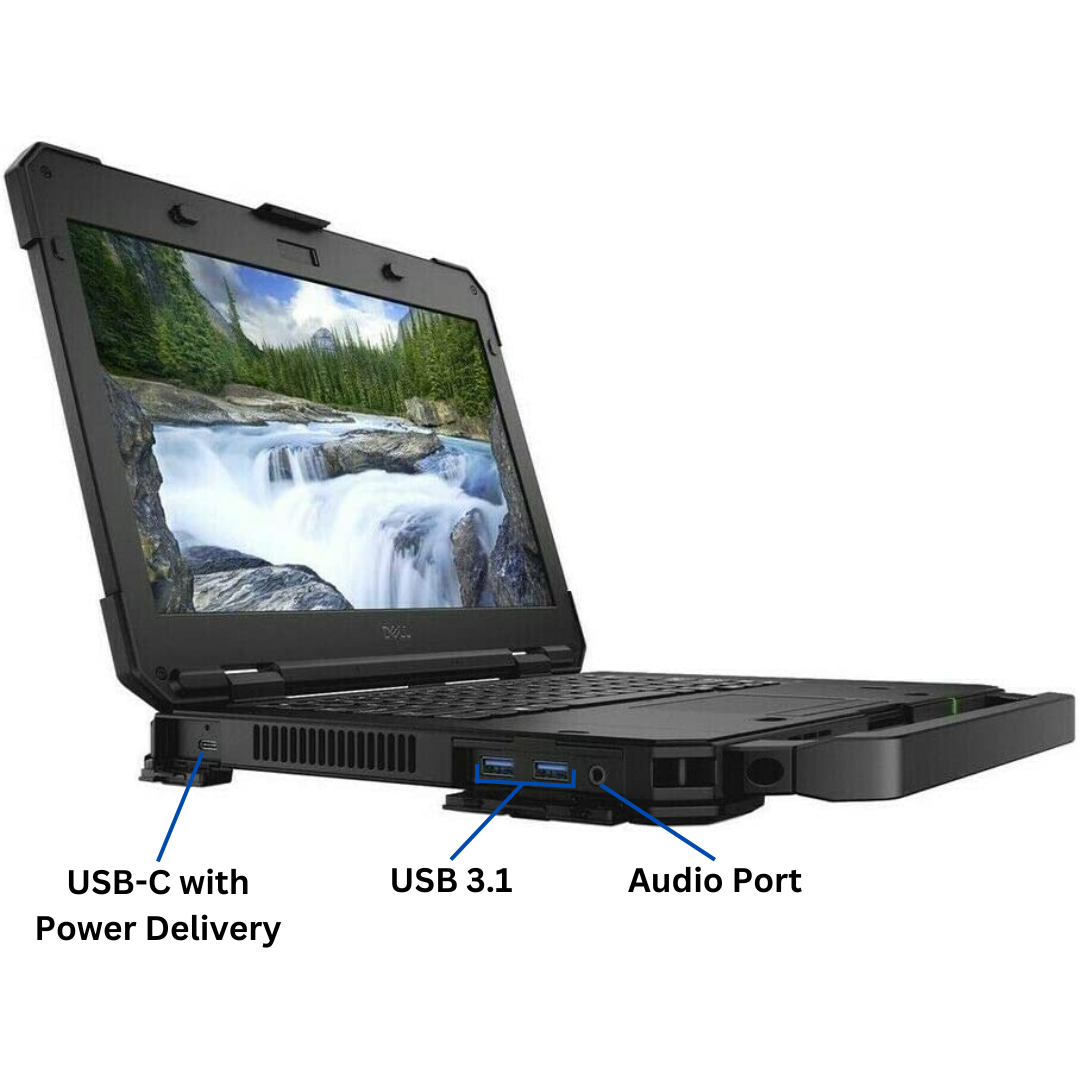 Discount PC - Left-side-view of Dell Latitude 14&quot; 5420 i5 Rugged Touchscreen Laptop ports.