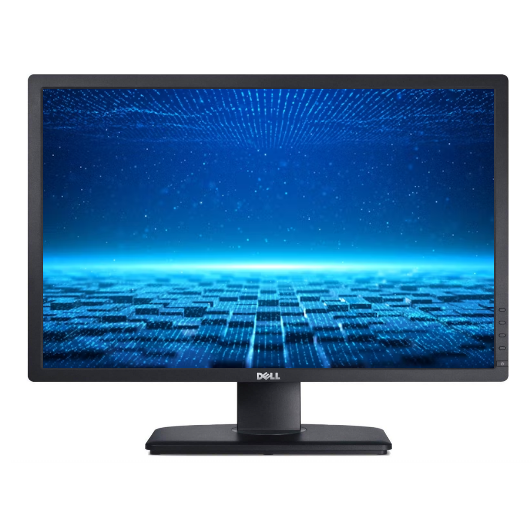 Discount PC- Dell monitor with a blue screen on a white background P2212H