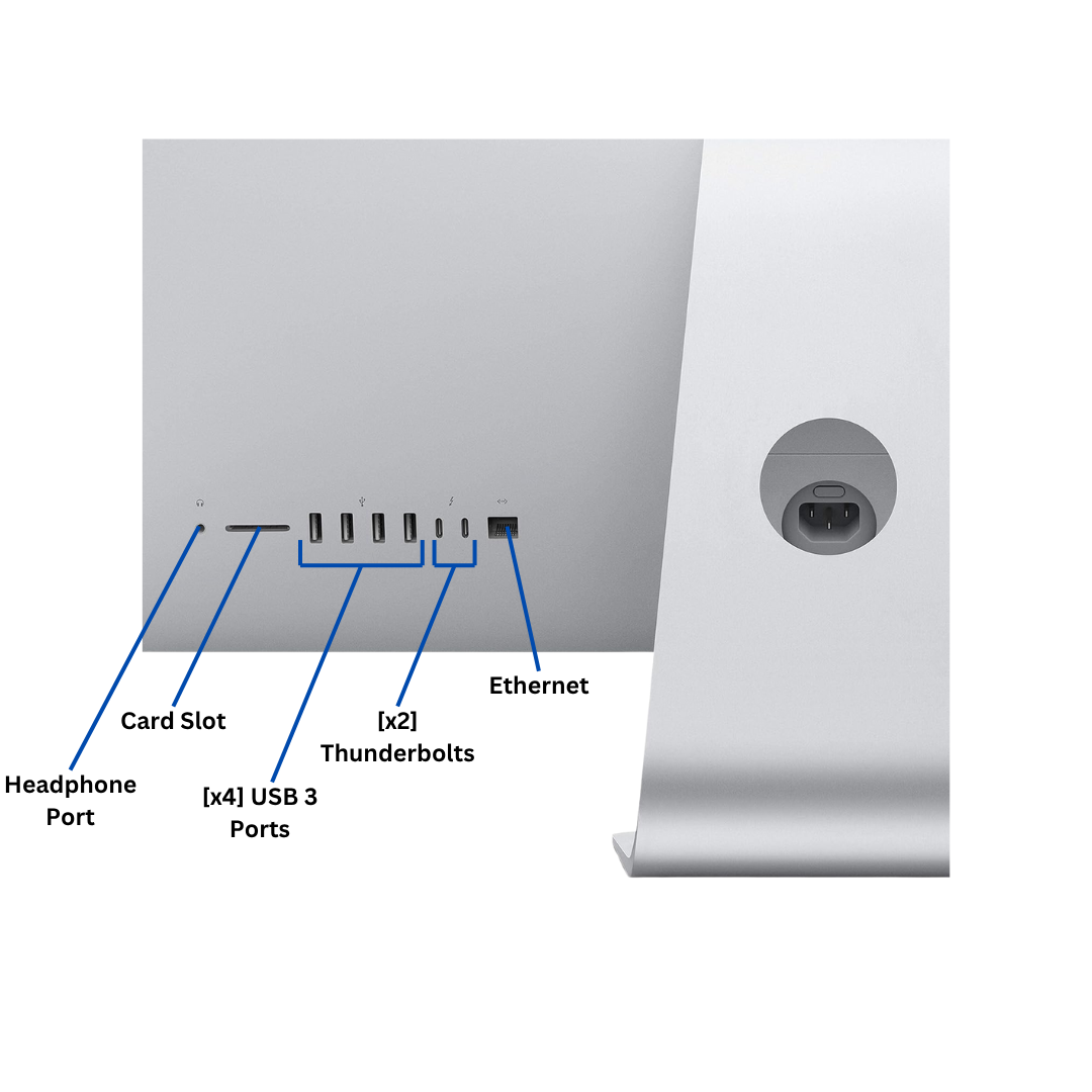 Discount PC- iMac 27" i5 gen 8 port diagram 
