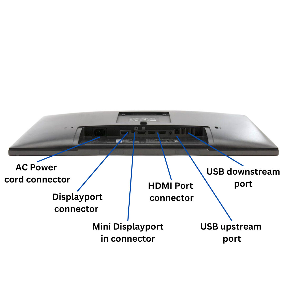 Discount PC - Underside view of Dell U2414HB Monitor Ports