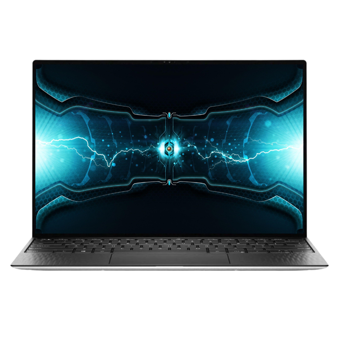 DiscountPC XPS 9300 i5 gen 10 Laptop with a futuristic design on the screen against a white background front facing