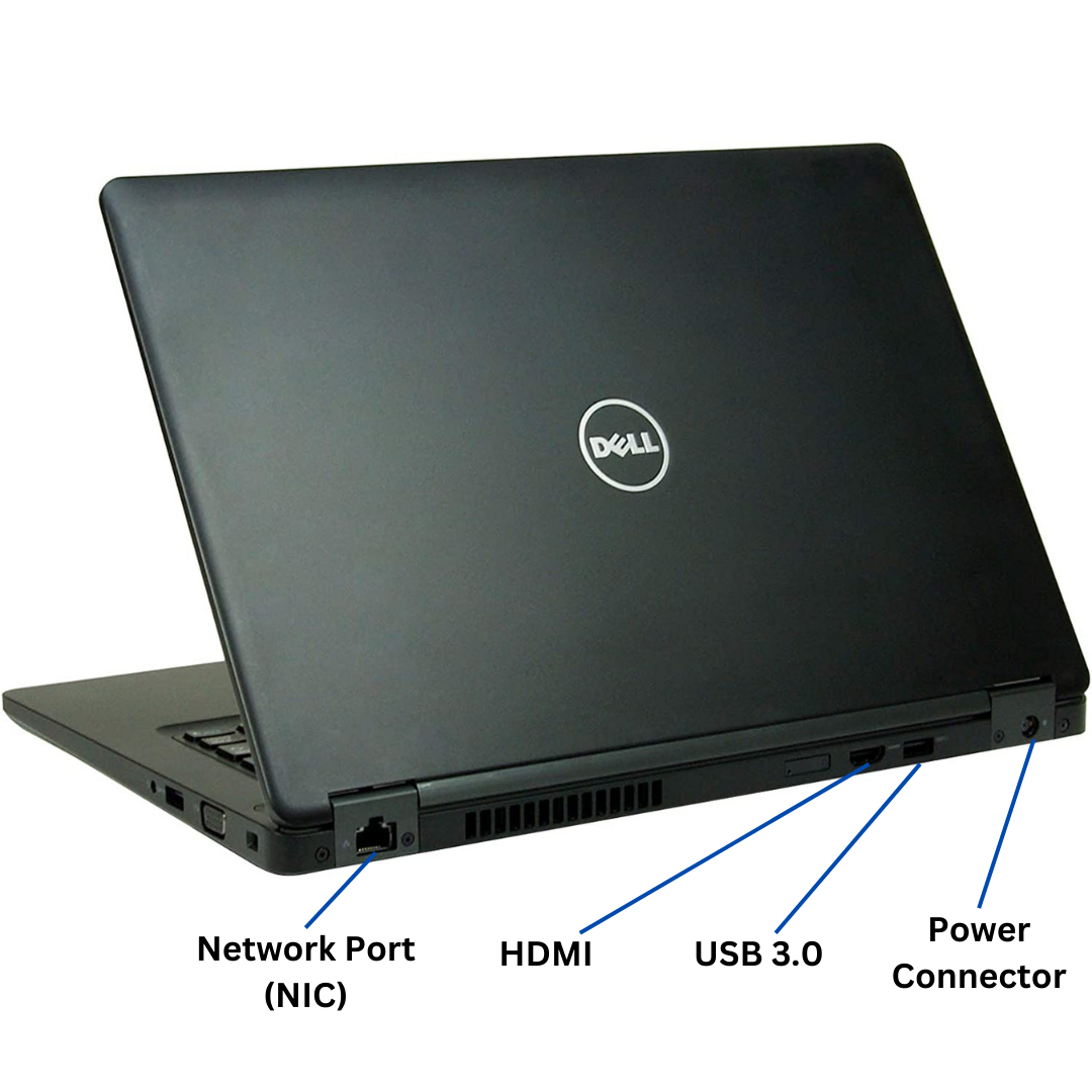 Discount PC - Back view of Dell Latitude 5480 Laptop ports