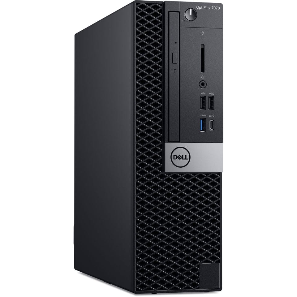 Discount PC - front view of Dell Optiplex 7070 Small Form Factor i5 Desktop. Ports.