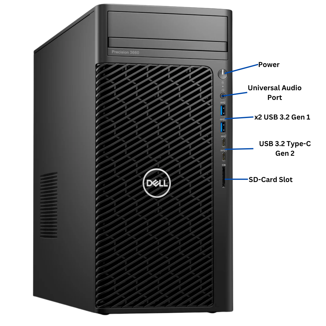 Dell Precision 3680 Tower i9 Gen 14 Desktop | Windows 11 Home | Grade C | DENTS | 16GB RAM | 256GB SSD