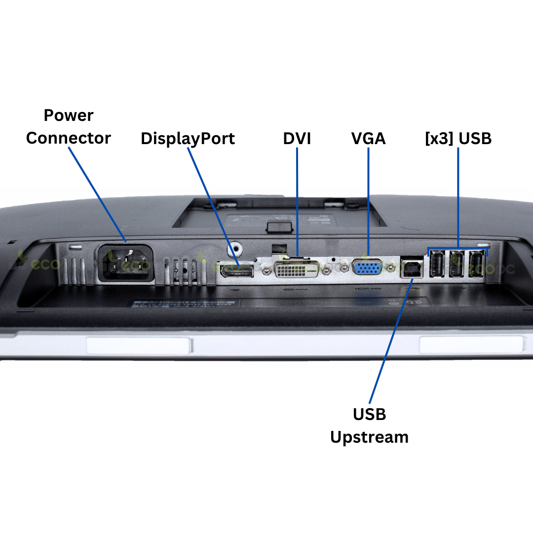 Discount PC - Underside of Dell Professional P2314H Monitor Ports