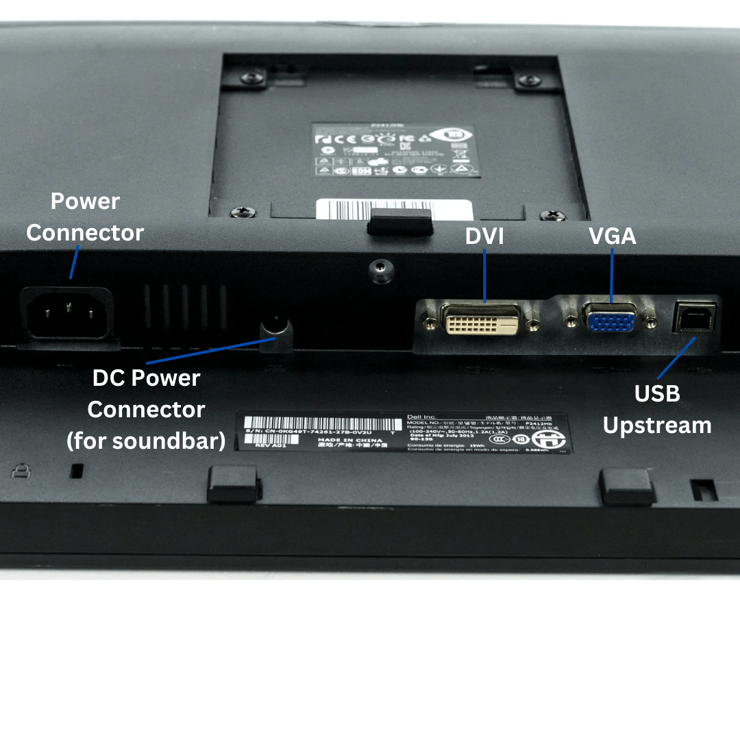 Discount PC - Dell Ultrasharp 24&quot; P2412H Monitor Ports