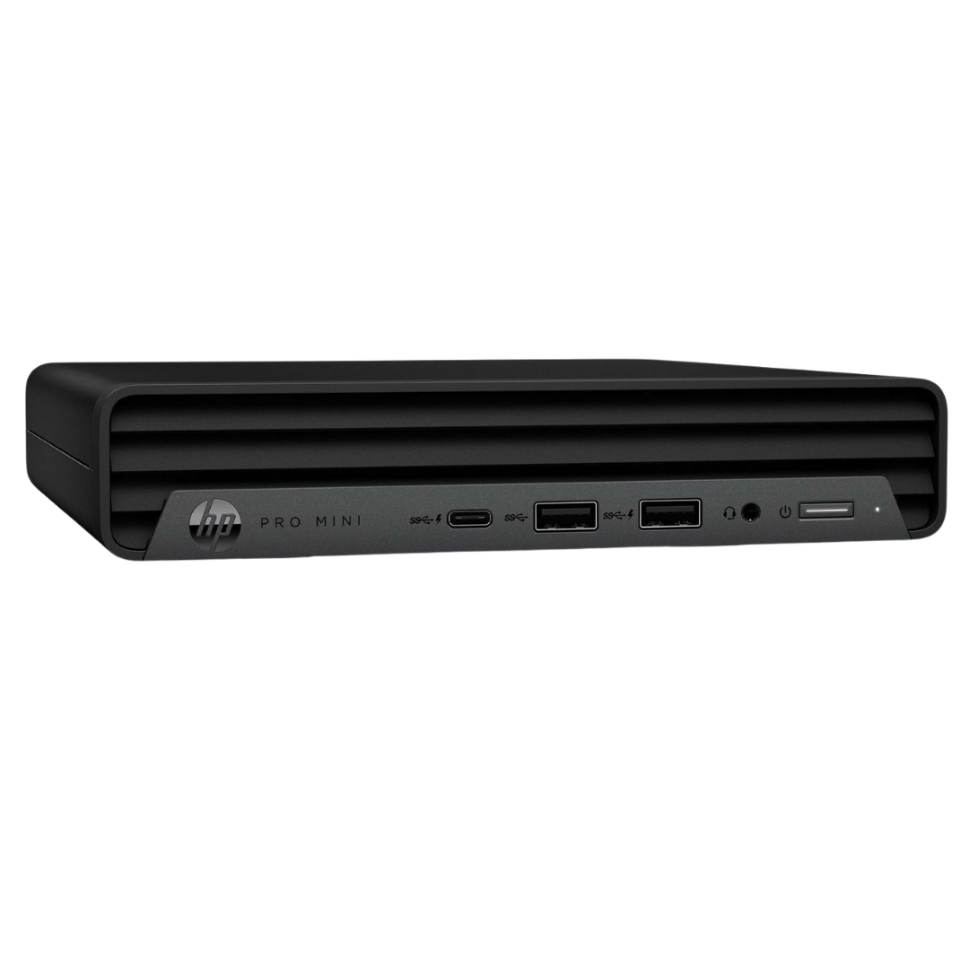 HP Elite Mini computer on a white background