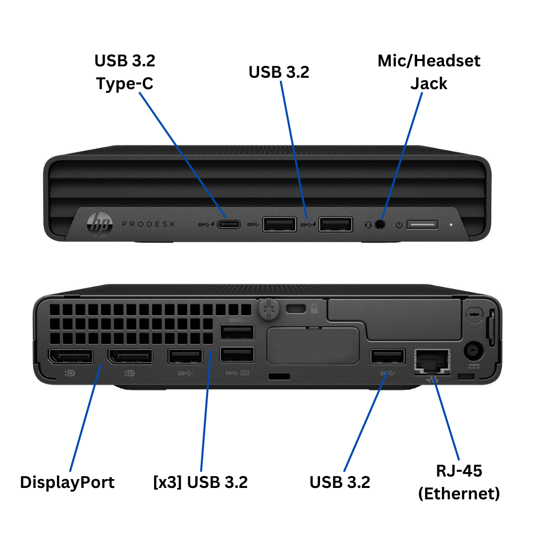 HP ProDesk 600 G6 Mini i5 Gen 10 Desktop Windows 11 Refurbished
