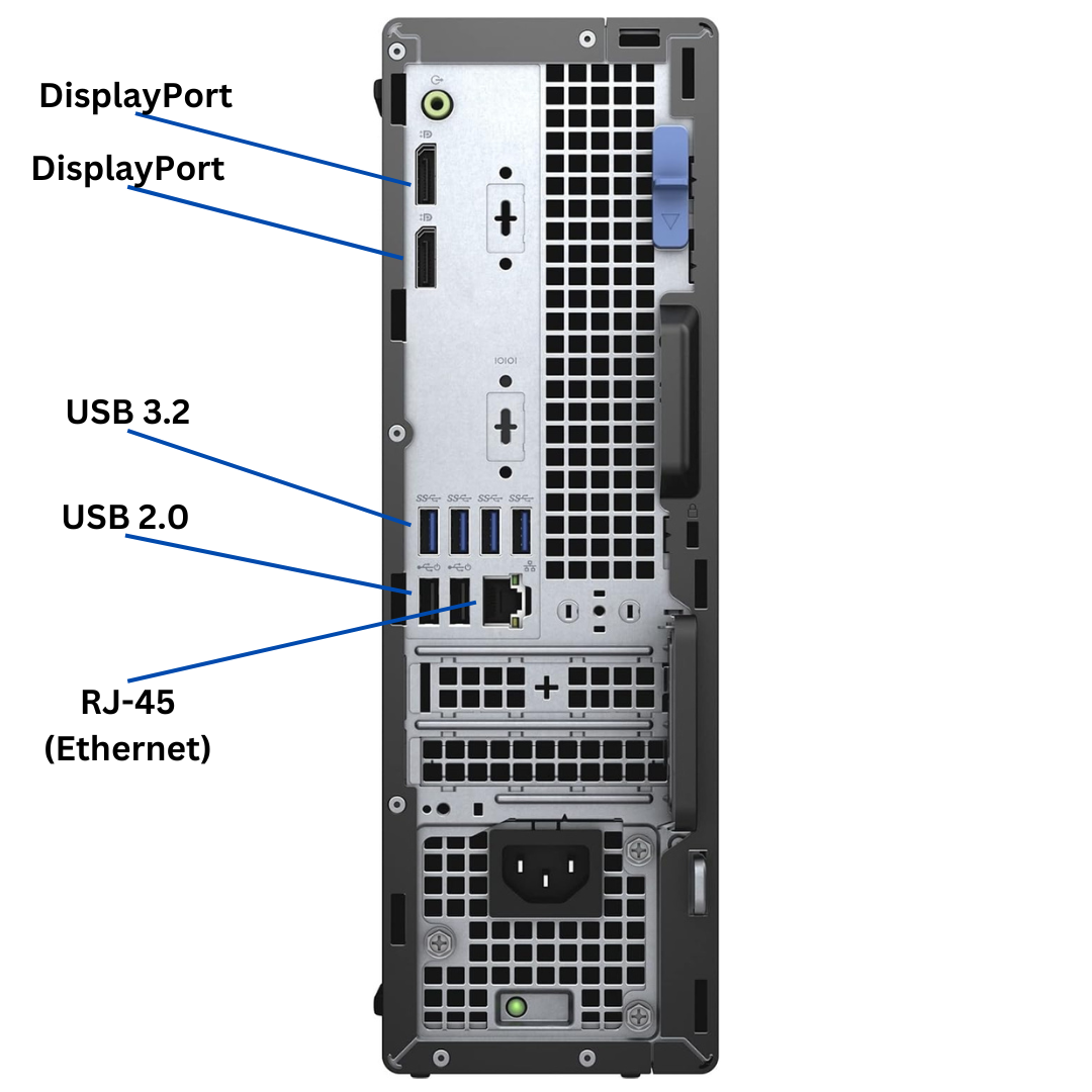 Discount PC - Dell OptiPlex 5090 Small Form Factor Desktop - Port Diagram