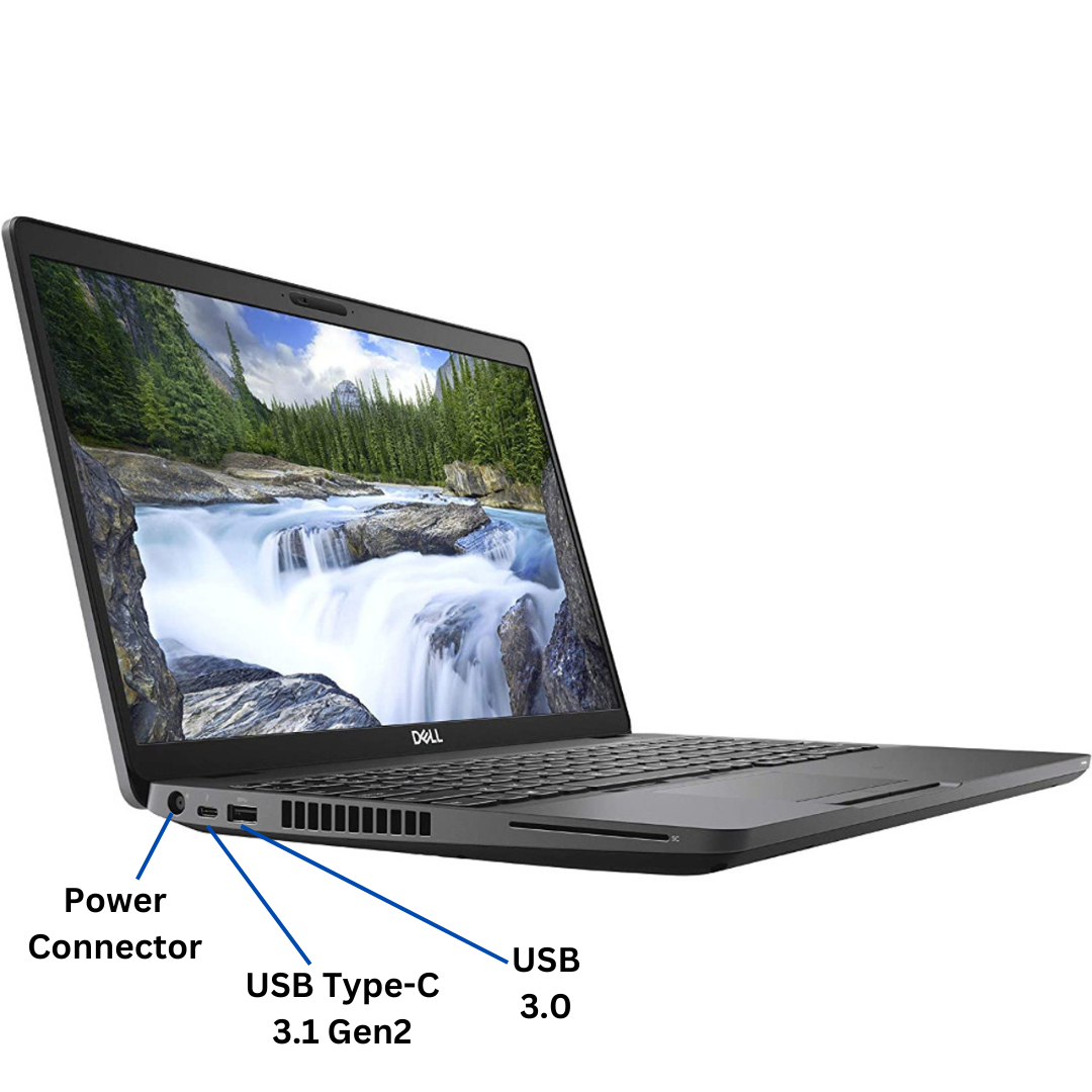 Discount PC - Left side view of Dell Latitude 5501 laptop ports