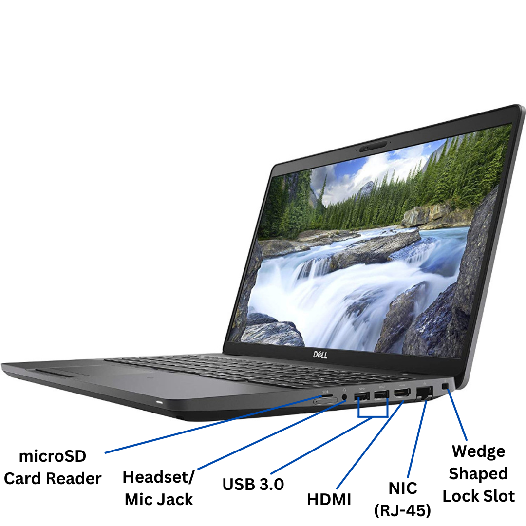 Discount PC - Right side view of Dell Latitude 5501 laptop ports