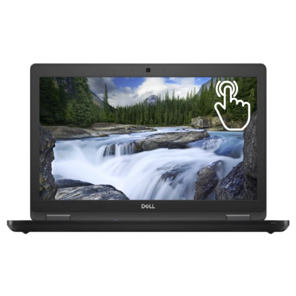 Discount PC - front view of a opened Dell Latitude 5590 i7 touchscreen Laptop